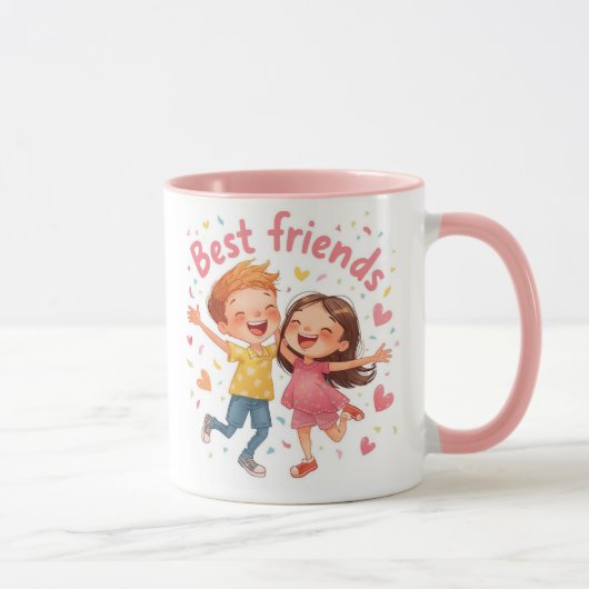 Forever Friends: hartverwarmende illustratie voor  Mok (Rechts)