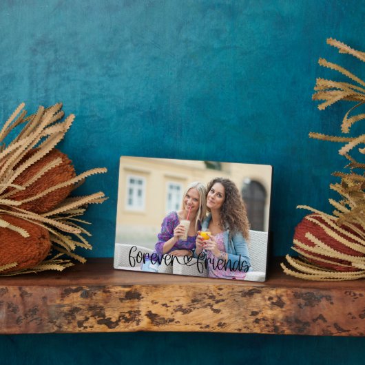 Forever Friends Love Heart Typografie Aangepaste f Fotoplaat (Zijkant)