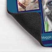 Forever Friends Pet Photo Collage Blue Muismat (Hoek)