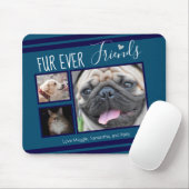 Forever Friends Pet Photo Collage Blue Muismat (Met muis)