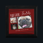 Forever Friends Pet Photo Collage Cadeaudoosje<br><div class="desc">Voor het dierenliefhebber in je leven,  is deze makkelijk te gebruiken keepaardbox sjabloon een 3 foto collage optie. Alle tekst kan worden aangepast. De lay-out kan ook met aanpassen meer opties worden veranderd. Handgetekend hartaccent.</div>