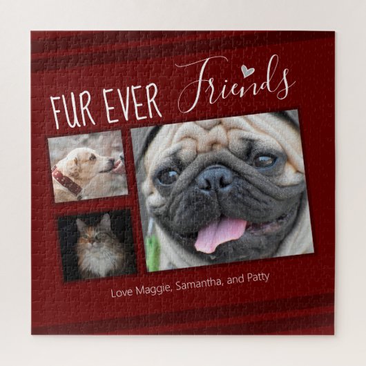 Forever Friends Pet Photo Collage Legpuzzel (Verticaal)