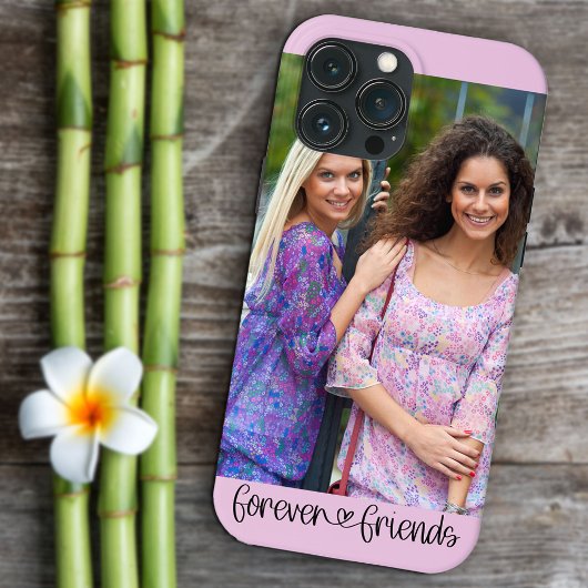 Forever Friends Photo Cute Heart Typografie Case-Mate iPhone Case