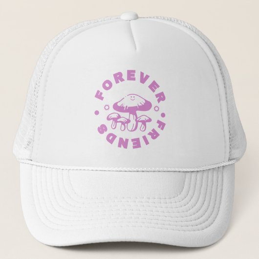 Forever Friends Schattige Roze Paddestoel Trucker Pet (Voorkant)