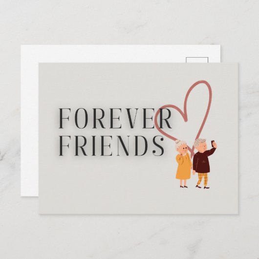 Forever Friends: Selfie Briefkaart (Voorkant / Achterkant)