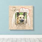 Forever geliefde Angel Wings Pet Sympathie Aangepa Canvas Afdruk (Insitu (Houten vloer))