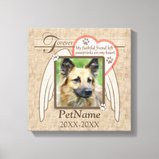 Forever geliefde Angel Wings Pet Sympathie Aangepa Canvas Afdruk