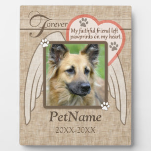 Forever geliefde Angel Wings Pet Sympathie Aangepa Fotoplaat