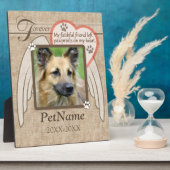 Forever geliefde Angel Wings Pet Sympathie Aangepa Fotoplaat (Zijkant)