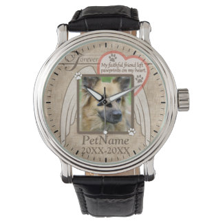 Forever geliefde Angel Wings Pet Sympathie Aangepa Horloge