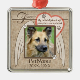 Forever geliefde Angel Wings Pet Sympathie Aangepa Metalen Ornament