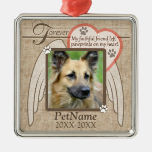 Forever geliefde Angel Wings Pet Sympathie Aangepa Metalen Ornament