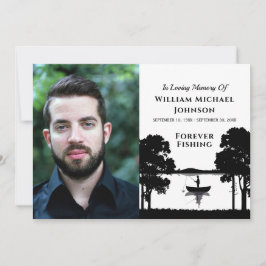 Forever Geviste Custom Photo Memorial Funeral Bedankkaart