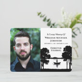 Forever Geviste Custom Photo Memorial Funeral Bedankkaart (Staand voorkant)