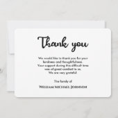 Forever Geviste Custom Photo Memorial Funeral Bedankkaart (Achterkant)