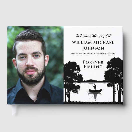 Forever Geviste Custom Photo Memorial Funeral Gastenboek (Voorkant)
