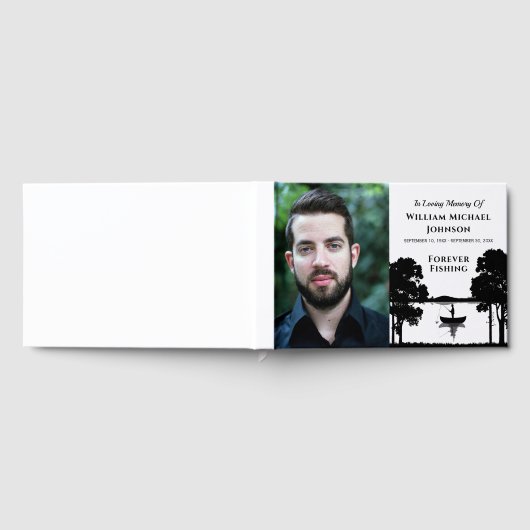 Forever Geviste Custom Photo Memorial Funeral Gastenboek (Volledig)