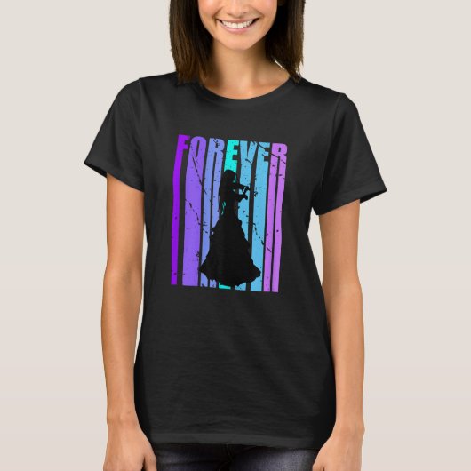 Forever Girls Violin Silhouette Orchestra Orchestr T-shirt (Voorkant)