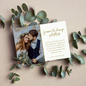 Forever Gold Photo Weddenschap Hartelijk dank Bedankkaart