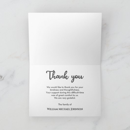 Forever Golfing Custom Photo Memorial Funeral Bedankkaart (Binnen)