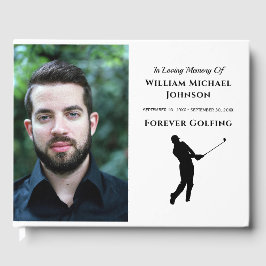 Forever Golfing Custom Photo Memorial Funeral Gastenboek