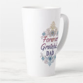Forever Grateful, Dad" Grote Latte Mok, 17oz Mok (Rechterhoek)
