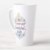 Forever Grateful, Dad" Grote Latte Mok, 17oz Mok (Linkerhoek)