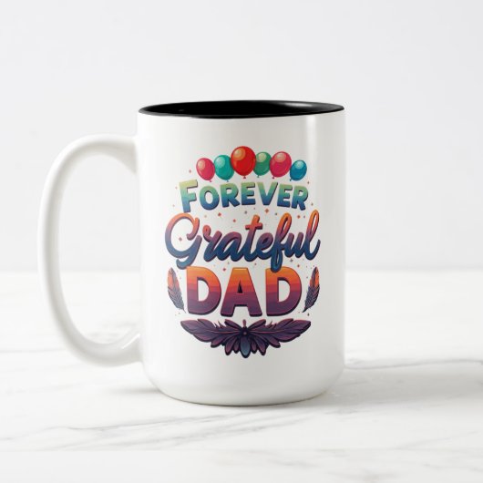 Forever Grateful, Dad - Twee-tone Mok (15 oz) (Links)