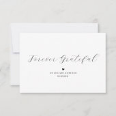 FOREVER GRATEFUL | Eenvoudig bruiloft bedankt (Voorkant)