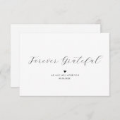 FOREVER GRATEFUL | Eenvoudig bruiloft bedankt (Voorkant / Achterkant)