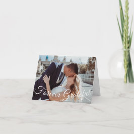 Forever Grateful Elegant Dank u bruiloft Kaart