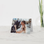 Forever Grateful Elegant Dank u bruiloft Kaart (Voorkant)