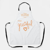 Forever Grateful Gepersonaliseerde Thanksgiving Gi Schort (Voorkant)