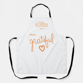 Forever Grateful Gepersonaliseerde Thanksgiving Gi Schort