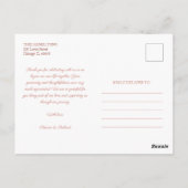 Forever Grateful Roos Folie bruiloft Dank u Foto Briefkaart (Achterkant)