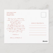 Forever Grateful Roos Gold Wedding Bedankt Foto Briefkaart (Achterkant)