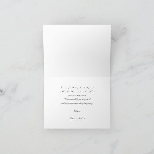 Forever Grateful Script Wedding Bedankt Foto (Binnen)