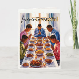 Forever Grateful Thanksgiving Wenskaart Feestdagen Kaart