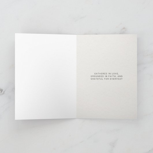 Forever Grateful Thanksgiving Wenskaart Feestdagen Kaart (Binnen)