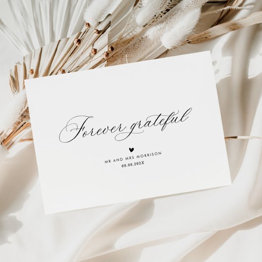 FOREVER GRATEFUL | trouwbedankt voor je kaart