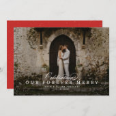 Forever groet nieuwe, horizontale foto feestdagenkaart (Voorkant / Achterkant)