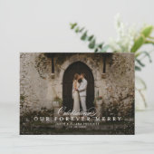 Forever groet nieuwe, horizontale foto feestdagenkaart (Staand voorkant)