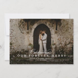 Forever groet nieuwe, horizontale foto feestdagenkaart