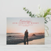 Forever grove rode, nieuwe foto feestdagenkaart (Staand voorkant)