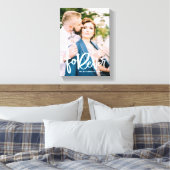 Forever Hand Lettered | Trouwfoto Canvas Afdruk (Insitu (Slaapkamer))
