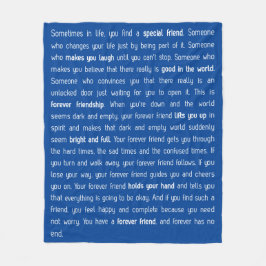 Forever has no end fleece deken