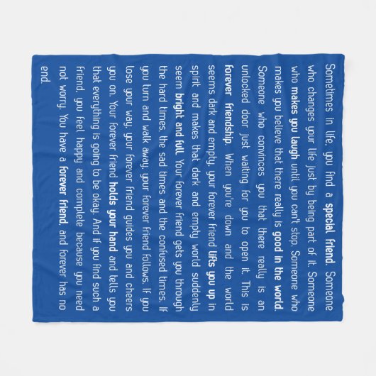 Forever has no end fleece deken (Voorkant (Horizontaal))