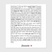 Forever has no end sticker (Vel)