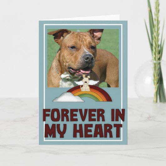 Forever Heart Foto Pet Sympathie Wenskaart Kaart (Voorkant)