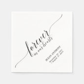 Forever Hearts | Elegante Script Herdenkingsdienst Servet (Voorkant)